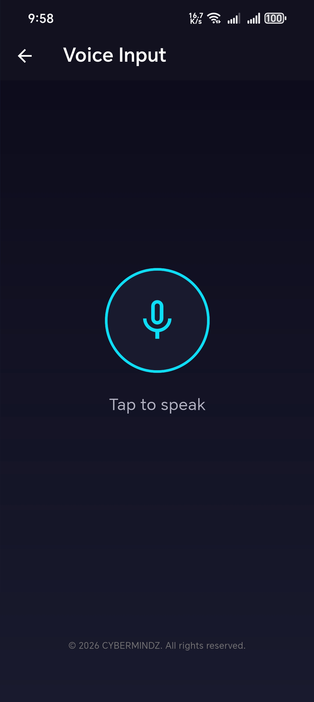 Voice input