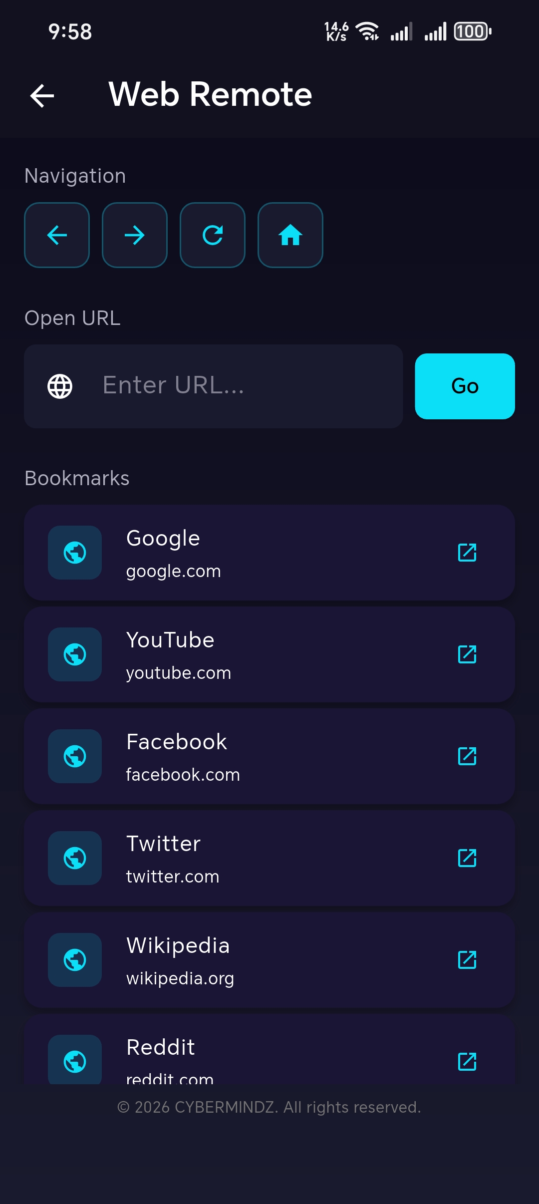 Web remote